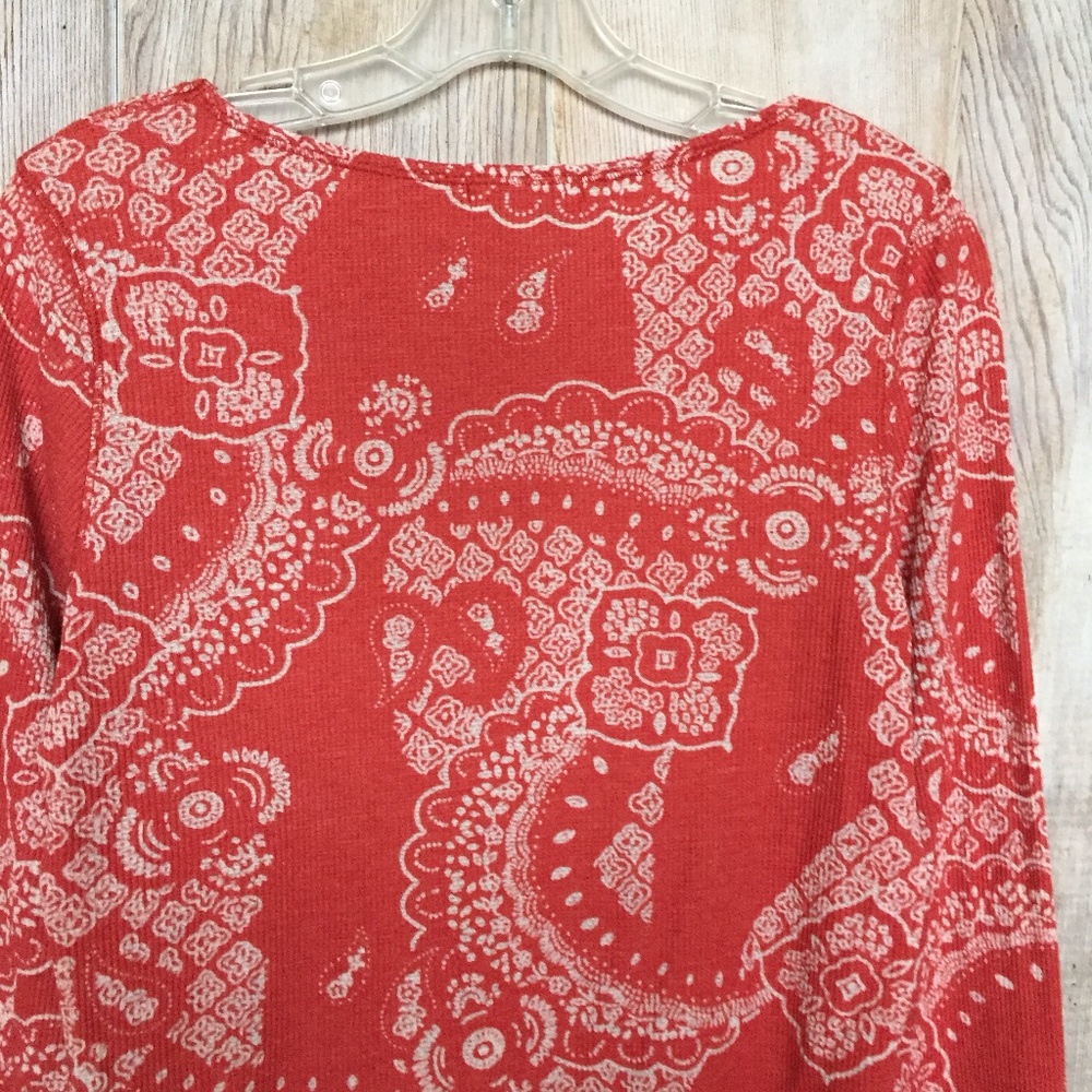 Lucky Brand Light Waffle Weave Top L - Picture 6 of 9